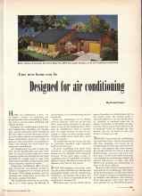 Better Homes & Gardens February 1949 Magazine Article: Designed for air conditioning