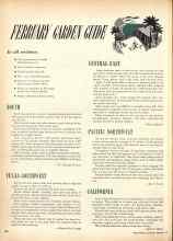 Better Homes & Gardens February 1949 Magazine Article: FEBRUARY GARDEN GUIDE