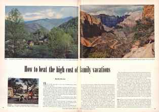 Better Homes & Gardens February 1949 Magazine Article: How to beat the high cost of family vacations