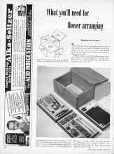 Better Homes & Gardens March 1949 Magazine Article: What you'll need for flower arranging