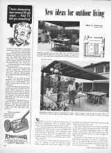 Better Homes & Gardens March 1949 Magazine Article: New ideas for outdoor living