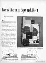 Better Homes & Gardens March 1949 Magazine Article: How to live on a slope and like it