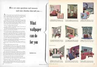 Better Homes & Gardens March 1949 Magazine Article: What wallpaper can do for you