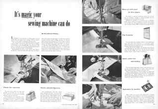 Better Homes & Gardens March 1949 Magazine Article: It's magic your sewing machine can do
