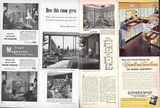 Better Homes & Gardens March 1949 Magazine Article: How this room grew