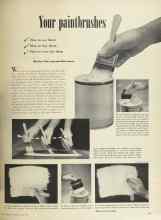 Better Homes & Gardens April 1949 Magazine Article: Your paintbrushes