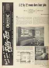 Better Homes & Gardens April 1949 Magazine Article: A 12 by 12 room does four jobs