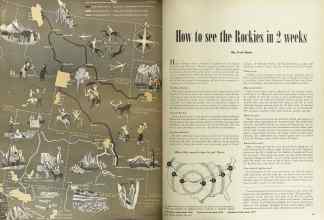 Better Homes & Gardens April 1949 Magazine Article: How to see the Rockies in 2 weeks
