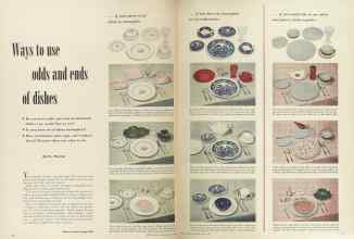 Better Homes & Gardens April 1949 Magazine Article: Ways to use odds and ends of dishes