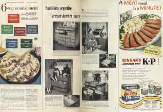 Better Homes & Gardens April 1949 Magazine Article: Partitions organize dresser-drawer space