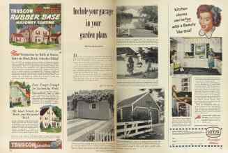 Better Homes & Gardens April 1949 Magazine Article: Include your garage in your garden plans