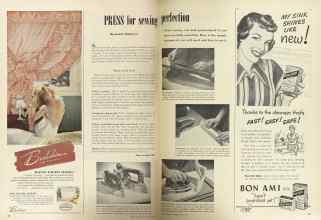 Better Homes & Gardens April 1949 Magazine Article: PRESS for sewing perfection