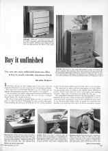 Better Homes & Gardens May 1949 Magazine Article: Buy it unfinished
