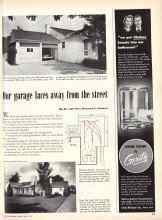 Better Homes & Gardens May 1949 Magazine Article: Our garage faces away from the street