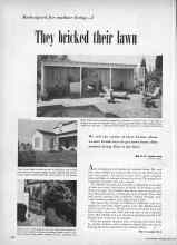 Better Homes & Gardens May 1949 Magazine Article: They bricked their lawn