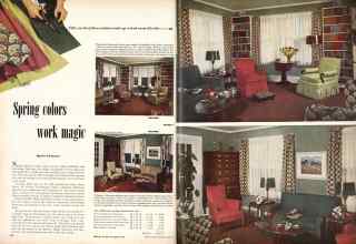Better Homes & Gardens May 1949 Magazine Article: Spring colors work magic