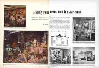 Better Homes & Gardens May 1949 Magazine Article: A family room means more fun year round