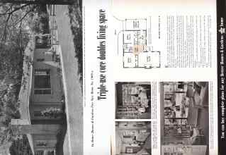 Better Homes & Gardens May 1949 Magazine Article: Triple-use core doubles living space