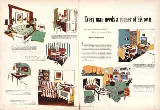 Better Homes & Gardens May 1949 Magazine Article: Every man needs a corner of his own