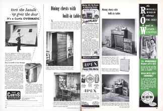 Better Homes & Gardens May 1949 Magazine Article: Dining chests with built-in tables