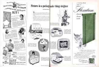 Better Homes & Gardens May 1949 Magazine Article: Pictures in a package make things brighter