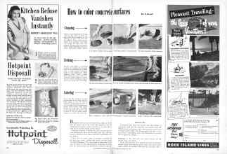 Better Homes & Gardens May 1949 Magazine Article: How to color concrete surfaces