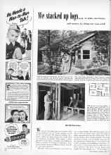 Better Homes & Gardens June 1949 Magazine Article: We stacked up logs . . .
