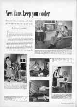 Better Homes & Gardens June 1949 Magazine Article: New fans keep you cooler