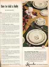 Better Homes & Gardens June 1949 Magazine Article: How to visit a baby