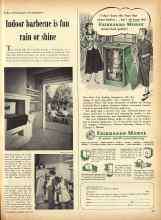 Better Homes & Gardens June 1949 Magazine Article: Indoor barbecue is fun rain or shine