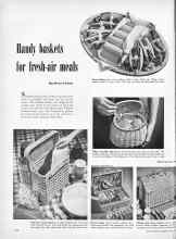 Better Homes & Gardens June 1949 Magazine Article: Handy baskets for fresh-air meals