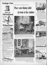 Better Homes & Gardens June 1949 Magazine Article: Place your dining table in front of the window