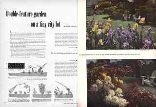 Better Homes & Gardens June 1949 Magazine Article: Double-feature garden on a tiny city lot