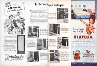 Better Homes & Gardens June 1949 Magazine Article: How to replace a broken window pane