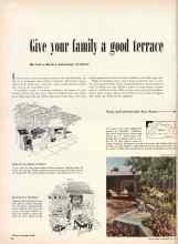 Better Homes & Gardens July 1949 Magazine Article: Give your family a good terrace