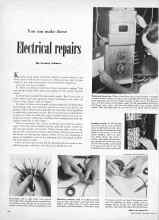 Better Homes & Gardens July 1949 Magazine Article: You can make these Electrical repairs