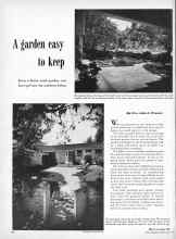 Better Homes & Gardens July 1949 Magazine Article: A garden easy to keep