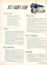 Better Homes & Gardens July 1949 Magazine Article: JULY GORDEN GUIDE