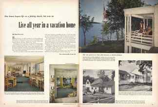 Better Homes & Gardens July 1949 Magazine Article: Live all year in a vacation home