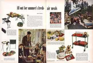 Better Homes & Gardens July 1949 Magazine Article: All out for summer's fresh air meals