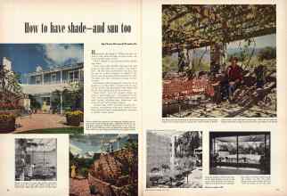 Better Homes & Gardens July 1949 Magazine Article: How to have shade--and sun too