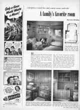 Better Homes & Gardens August 1949 Magazine Article: A family's favorite room