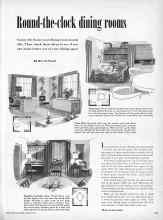 Better Homes & Gardens August 1949 Magazine Article: Ronnd-the-clock dining rooms
