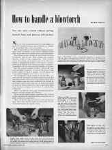 Better Homes & Gardens August 1949 Magazine Article: How to handle a blowtorch
