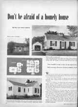 Better Homes & Gardens August 1949 Magazine Article: Don't be afraid of a homely house