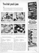 Better Homes & Gardens August 1949 Magazine Article: Two-fruit peach jams