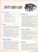 Better Homes & Gardens August 1949 Magazine Article: AUGUST GARDEN GUIDE