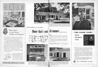 Better Homes & Gardens August 1949 Magazine Article: House that's cool all summer