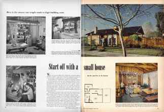 Better Homes & Gardens August 1949 Magazine Article: Start off with a small house