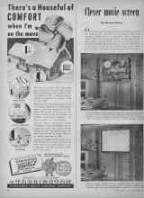Better Homes & Gardens September 1949 Magazine Article: Clever movie screen